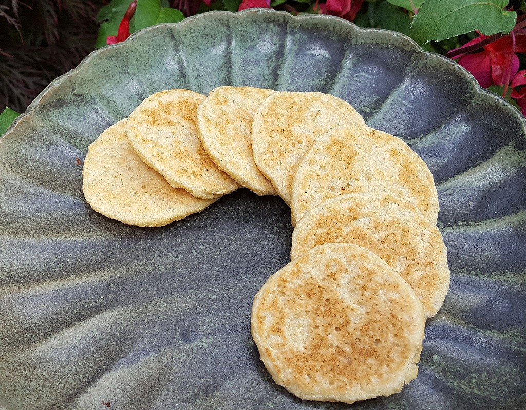 Coconut and oat pancakes