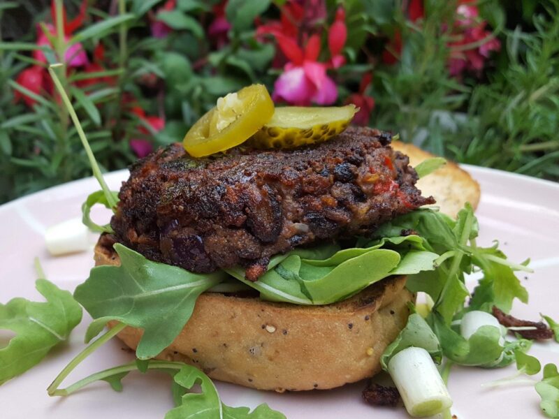 Vegan black bean burger