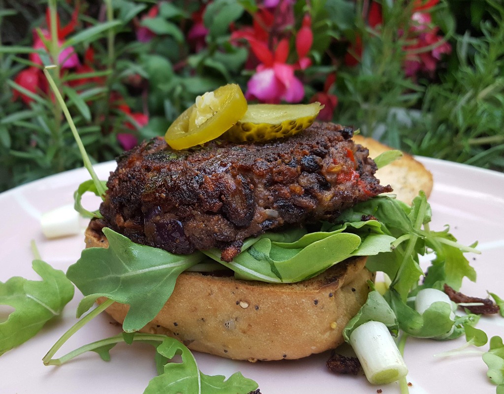 Vegan black bean burger