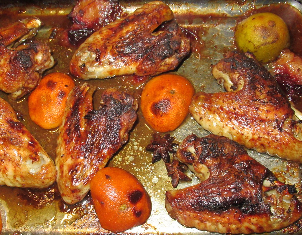 Chinese-style sticky chicken wings