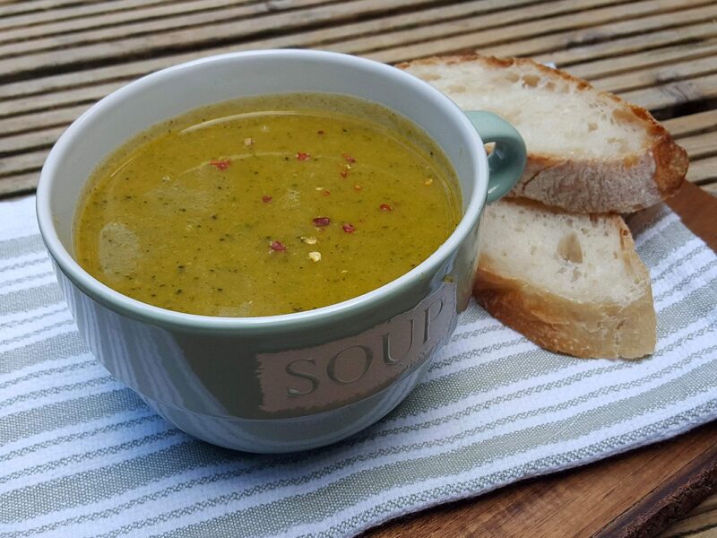 Chipotle broccoli and sweet potato soup