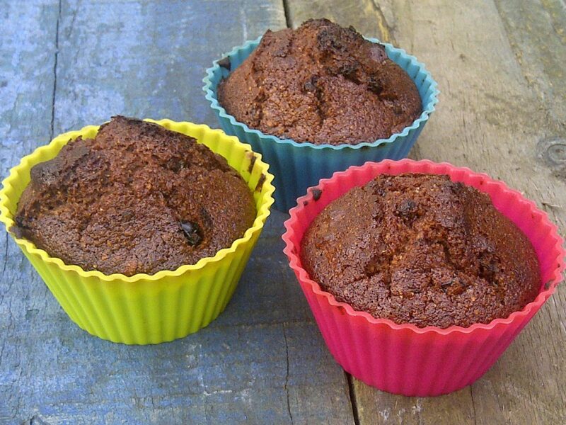 Chocolate and walnut muffins