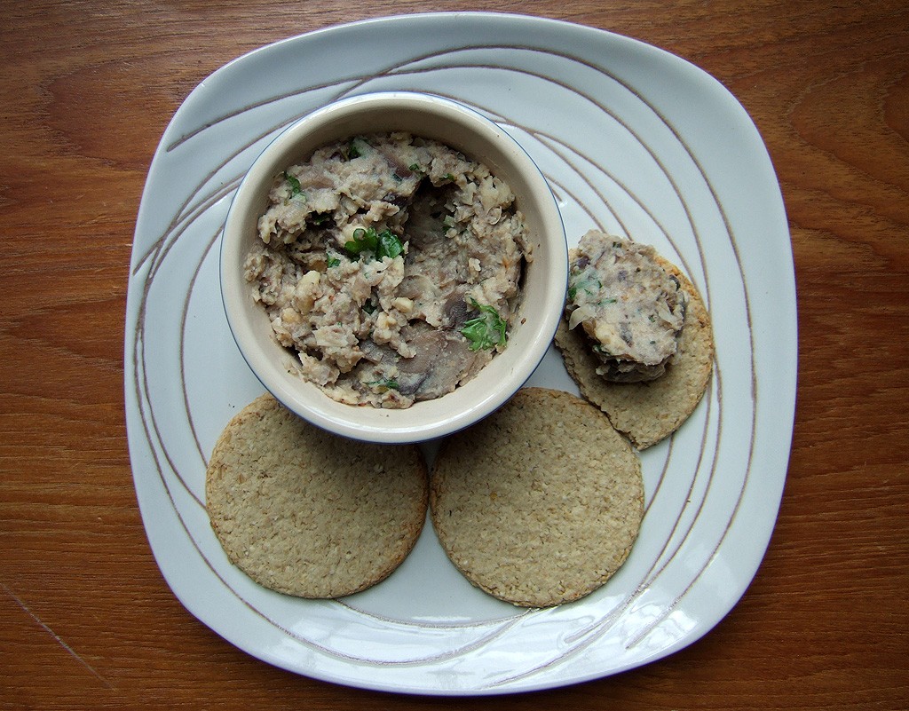 Hazelnut and mushroom pate