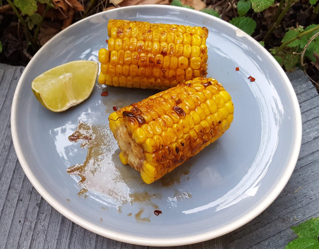 Teriyaki corn on the cob