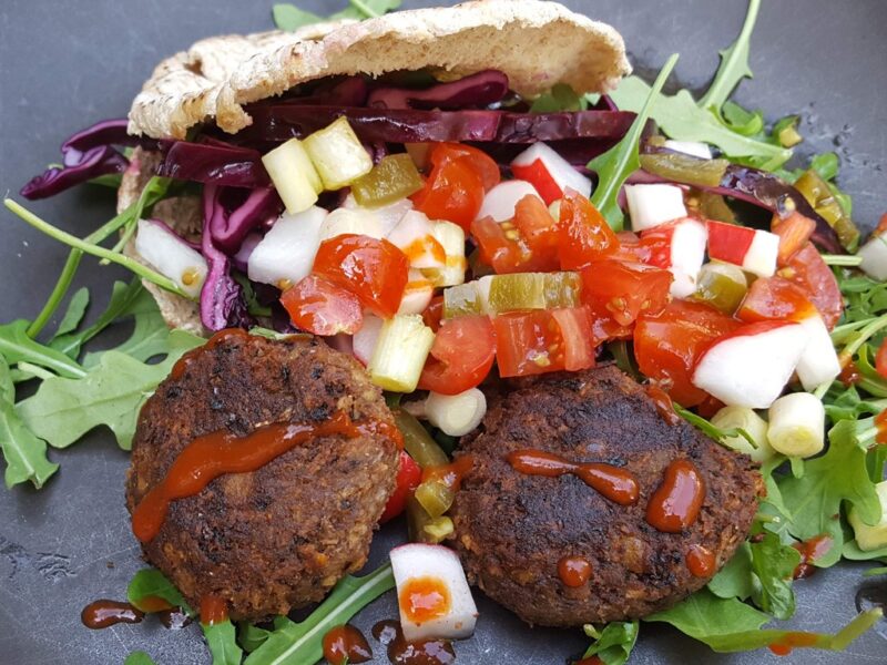 Black bean falafels