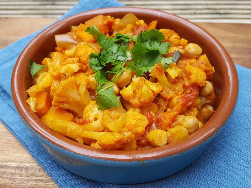 Cauliflower and chickpea Bhuna