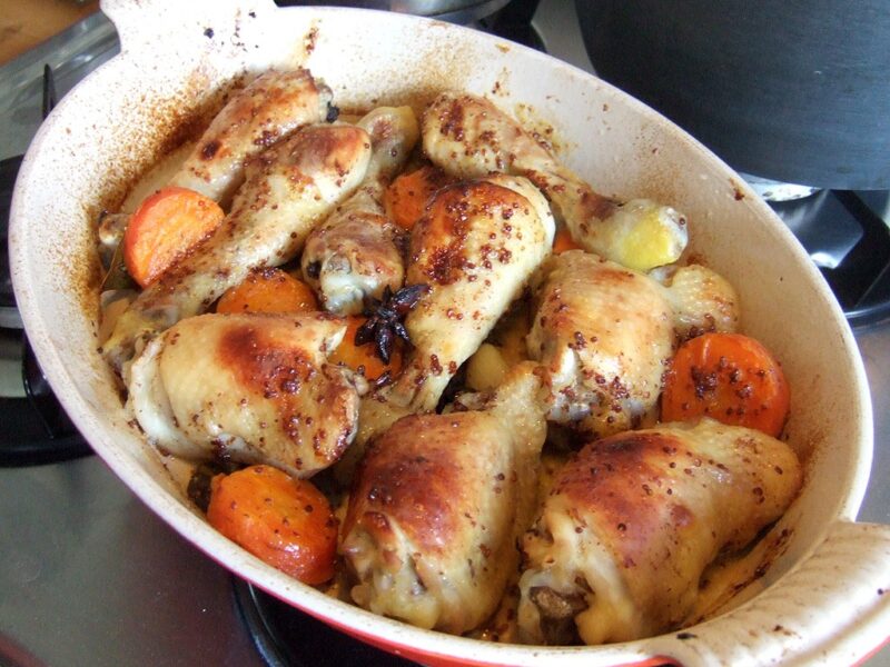 Honey and mustard glazed chicken bake