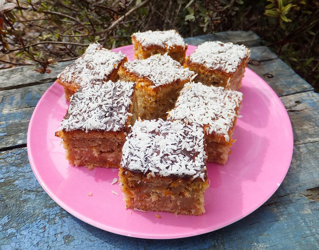 Coconut carrot slices