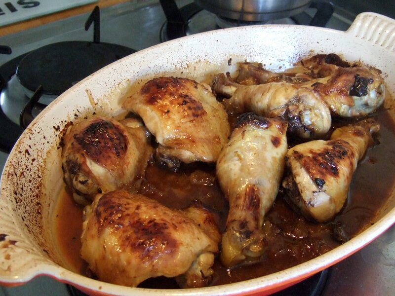 Ginger and honey glazed chicken