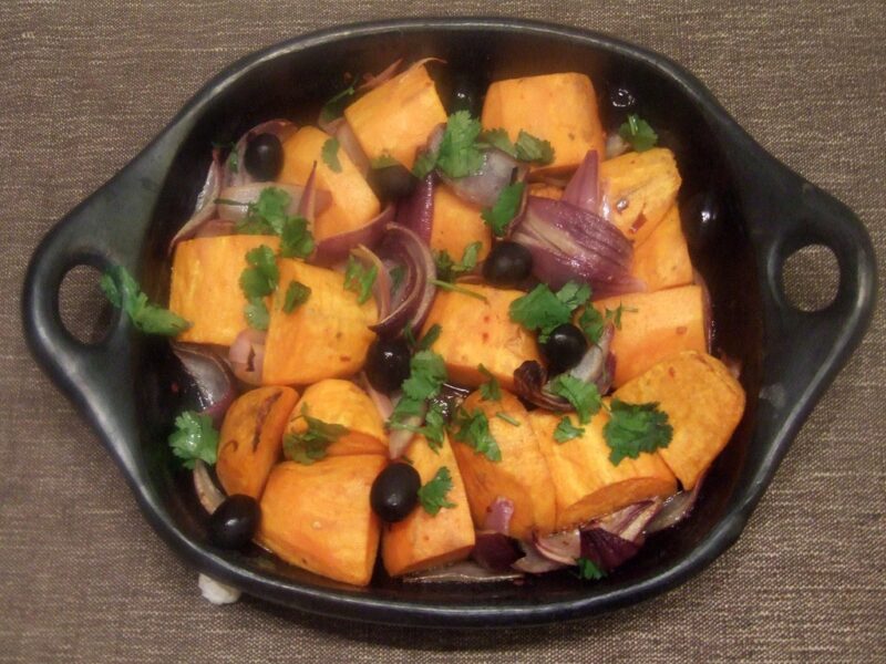 Sweet and spicy roasted sweet potato