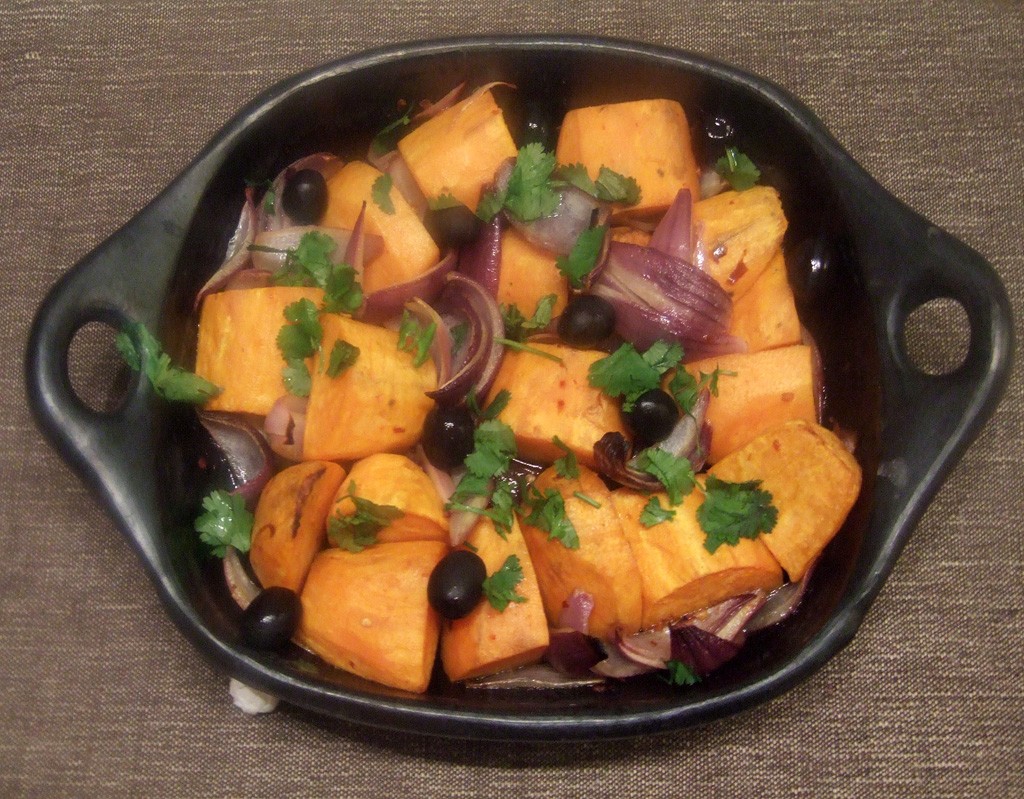 Sweet and spicy roasted sweet potato