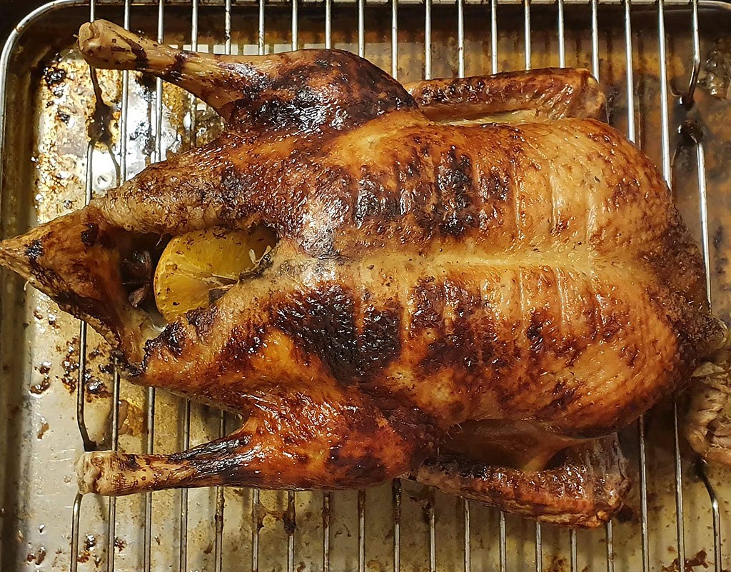 Asian-style glazed roasted duck