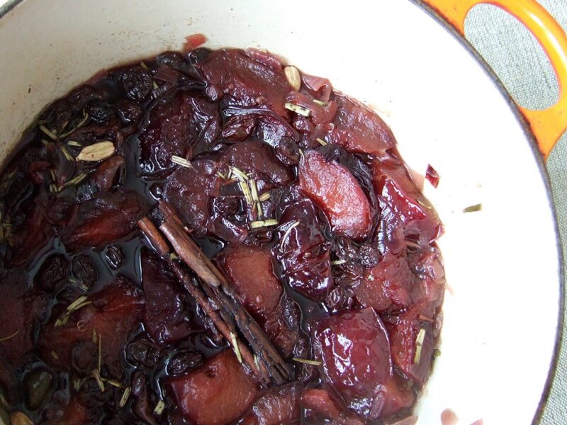 Spiced plum chutney