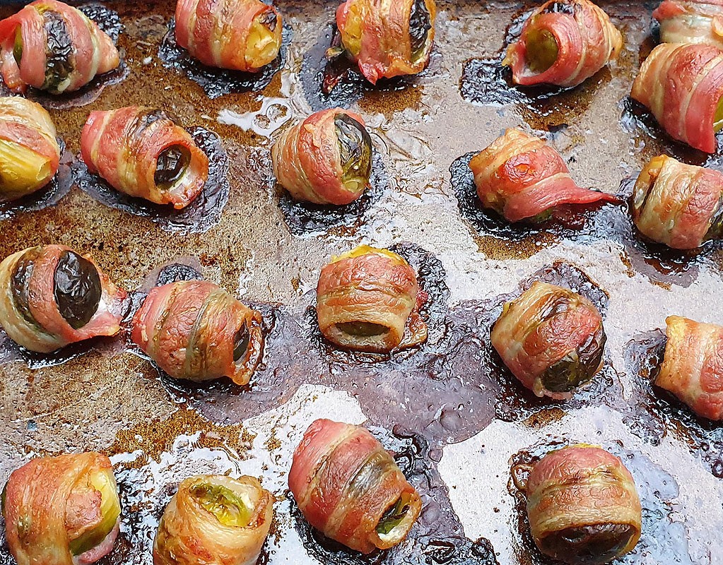 Bacon wrapped Brussels sprouts