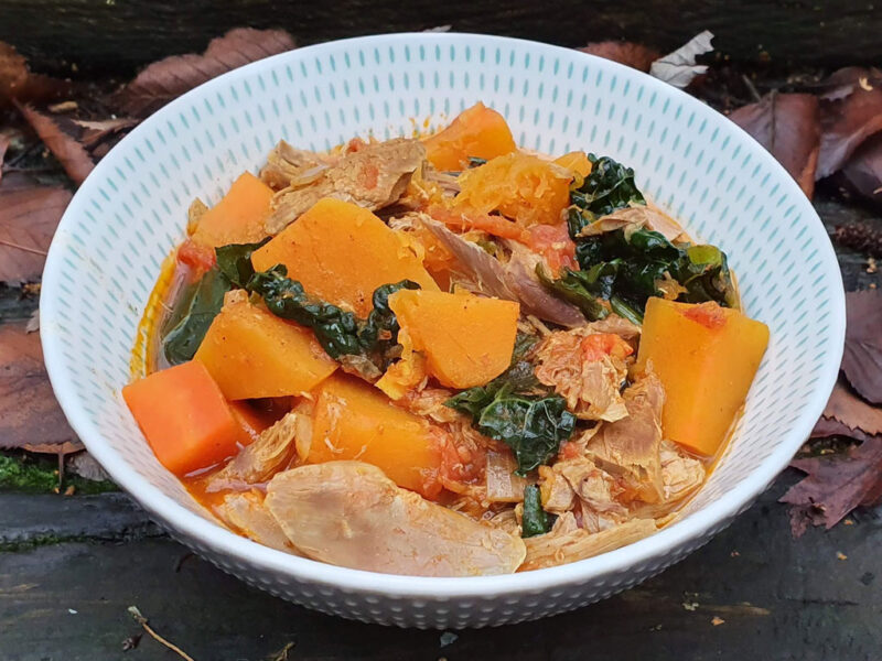 Leftover roasted duck & squash curry