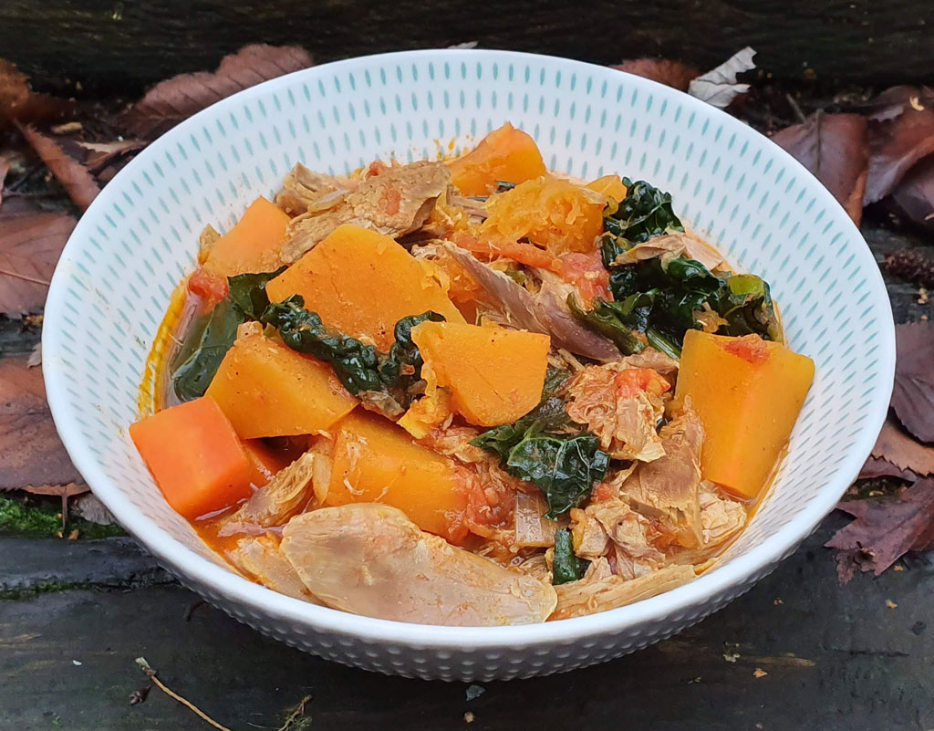 Leftover roasted duck & squash curry