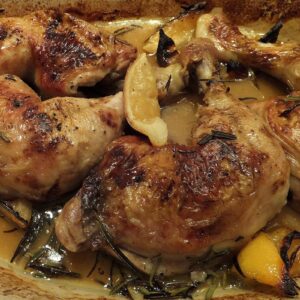 Lemon and rosemary chicken traybake