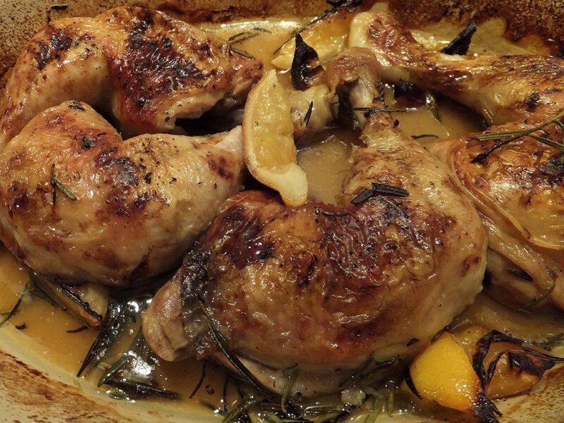 Lemon and rosemary chicken traybake