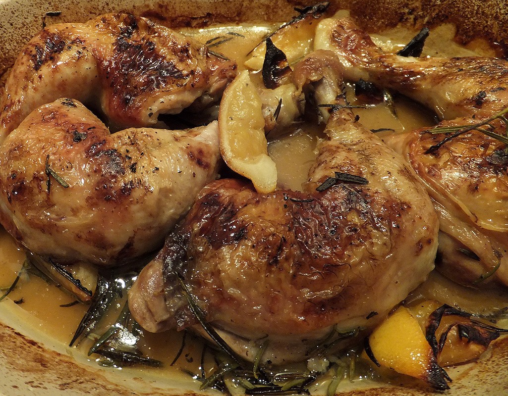 Lemon and rosemary chicken traybake