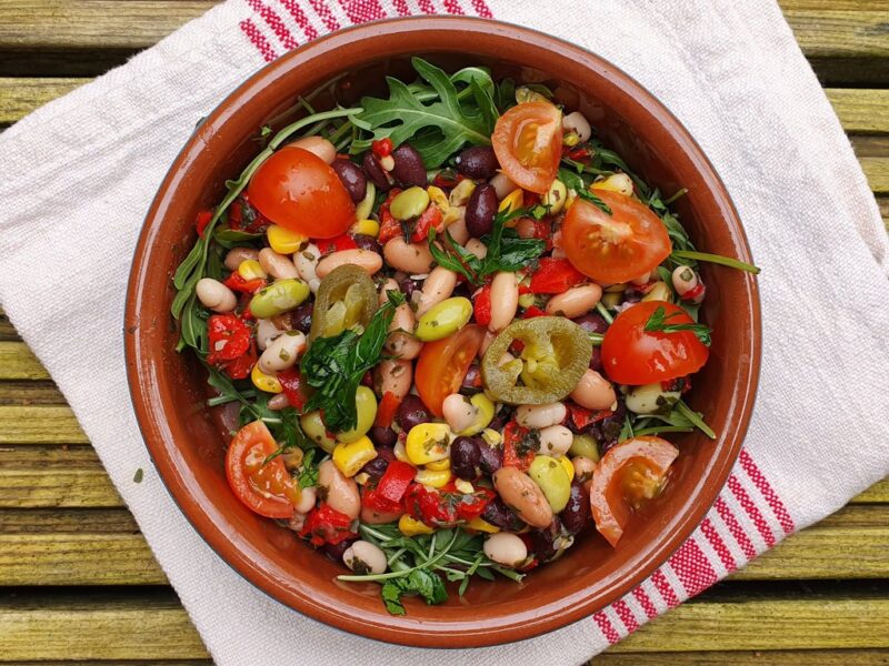 Mexican-style bean salad