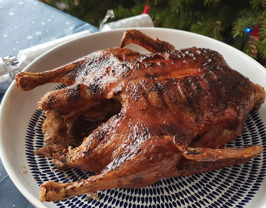 Slow roasted duck with orange & honey glaze