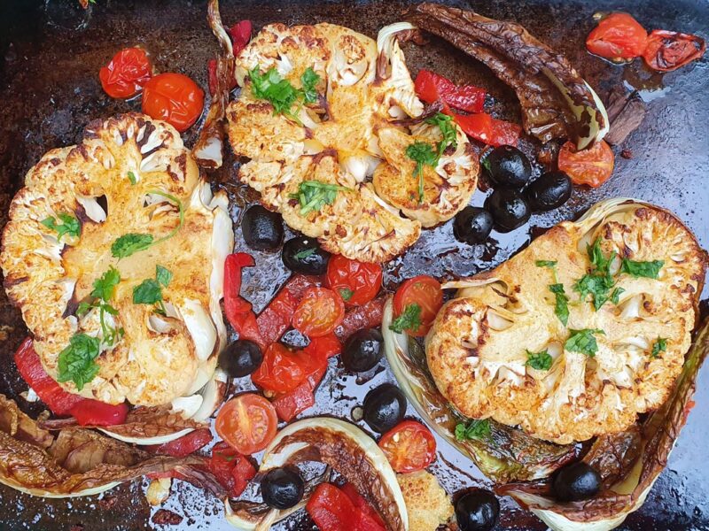 Spiced cauliflower steaks