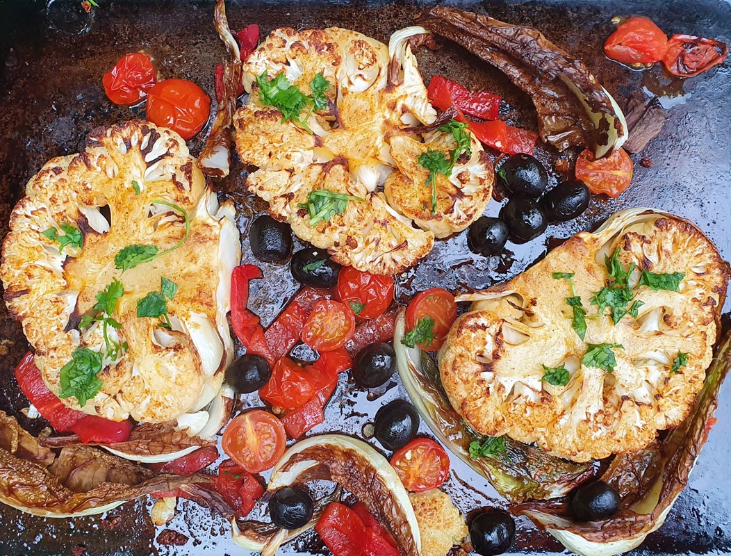 Spiced cauliflower steaks