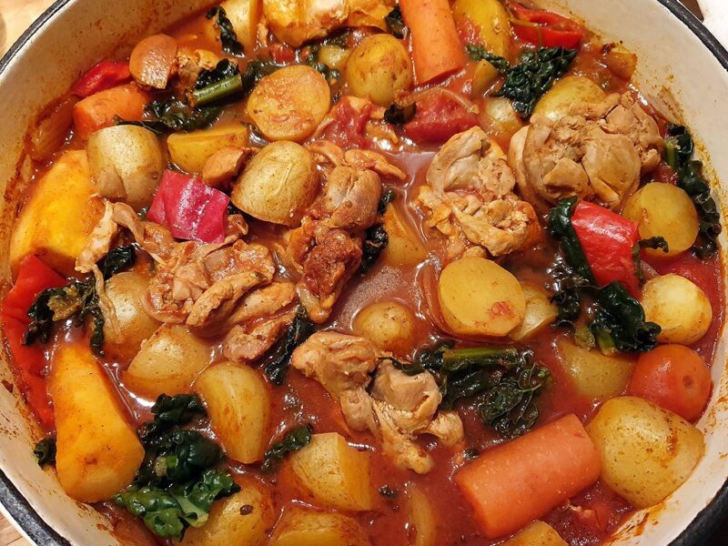 Mexican chicken and potato stew