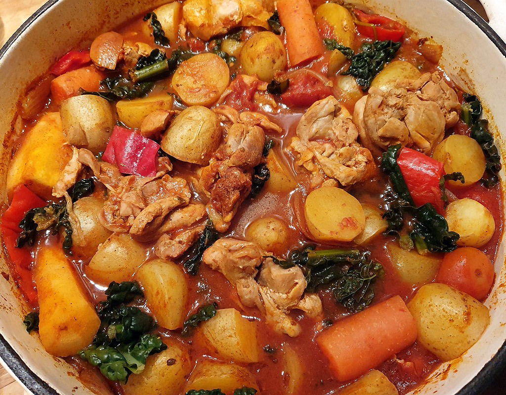 Mexican chicken and potato stew