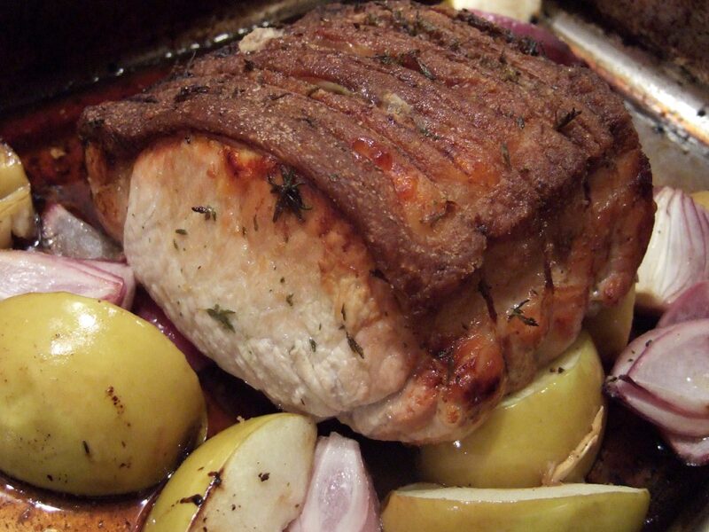 Pork and apple roast