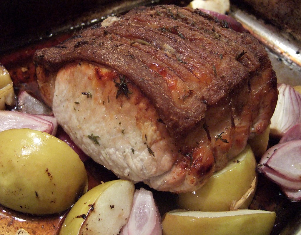 Pork and apple roast