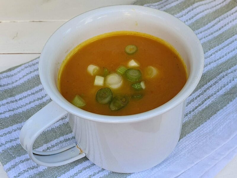 Carrot soup with ginger and turmeric