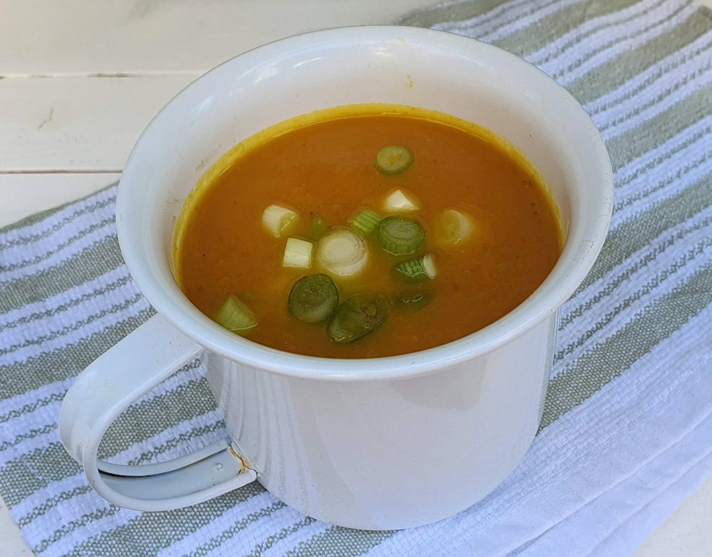 Carrot soup with ginger and turmeric