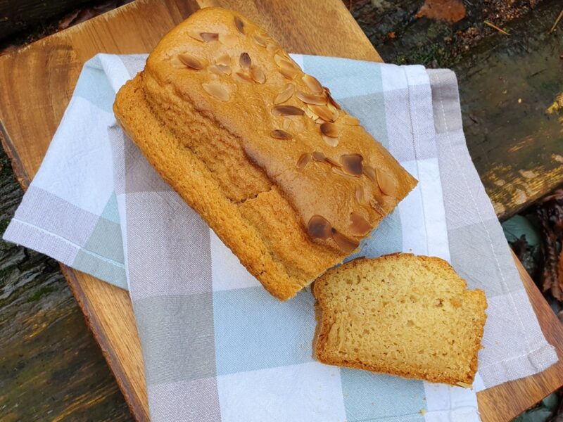 Coconut and almond loaf cake