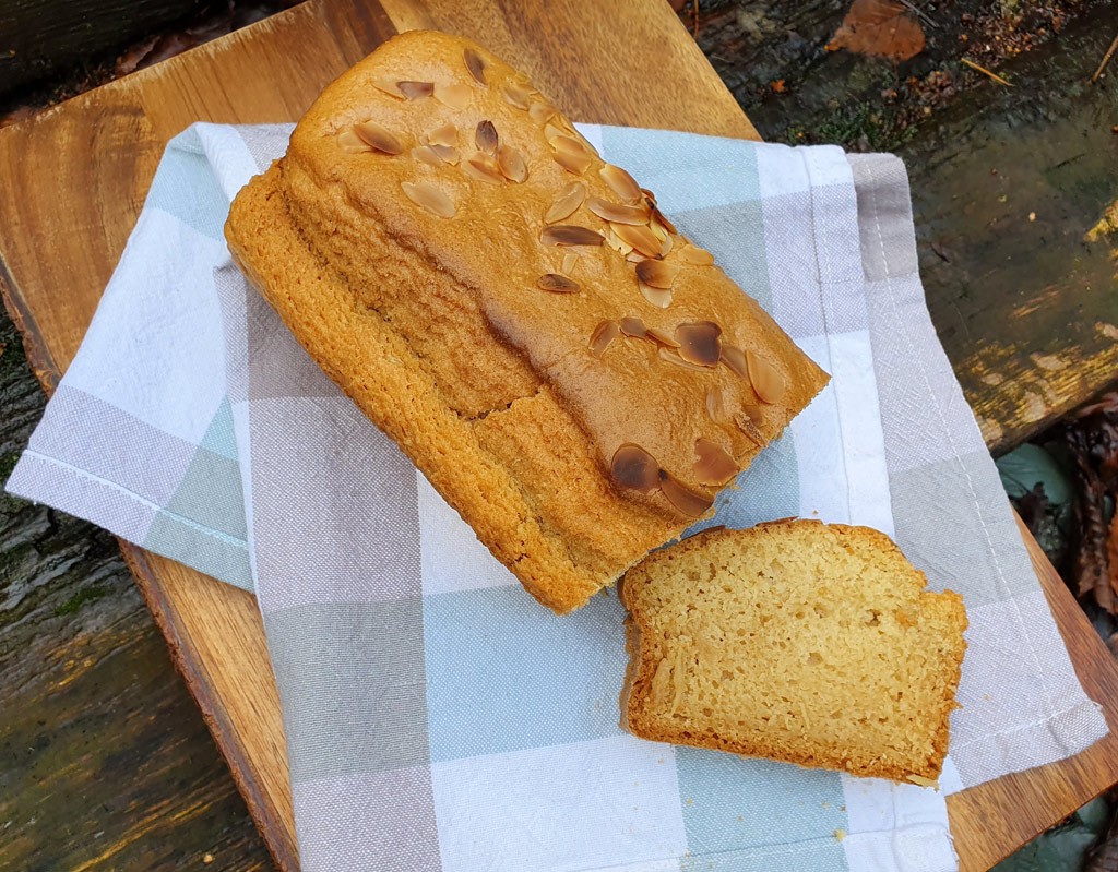 Coconut and almond loaf cake