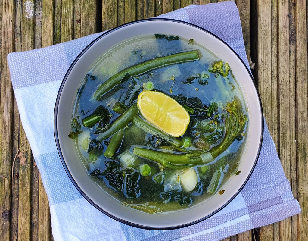 Spring green soup