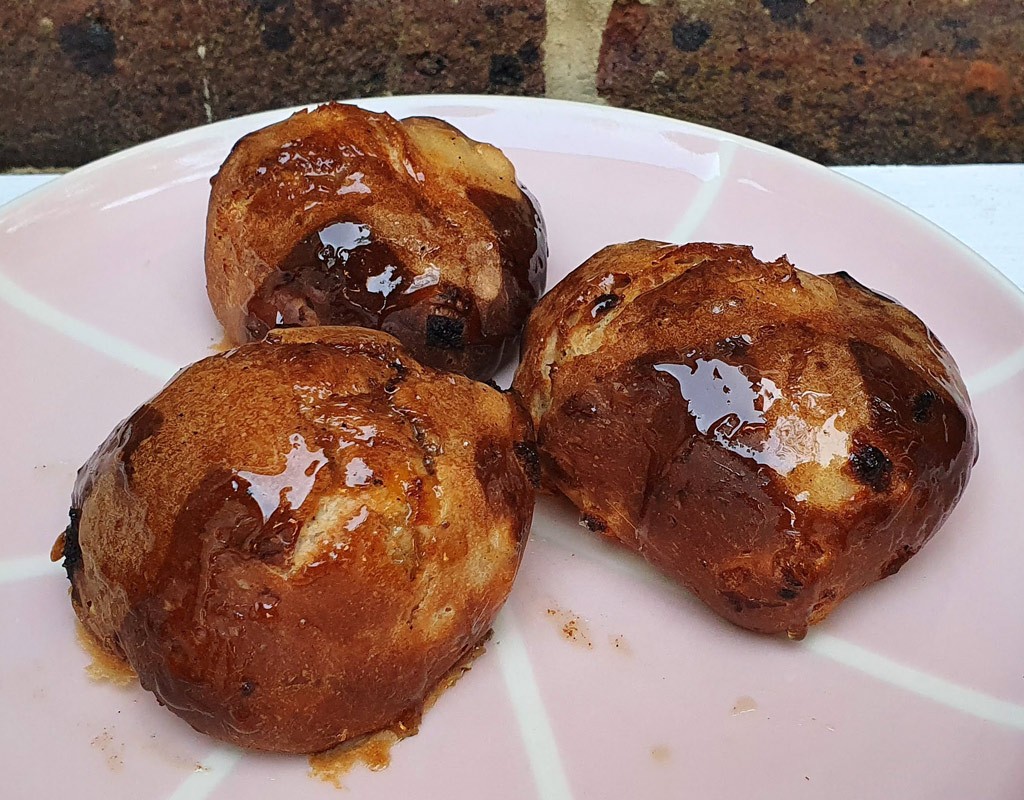 Apricot Hot Cross Buns