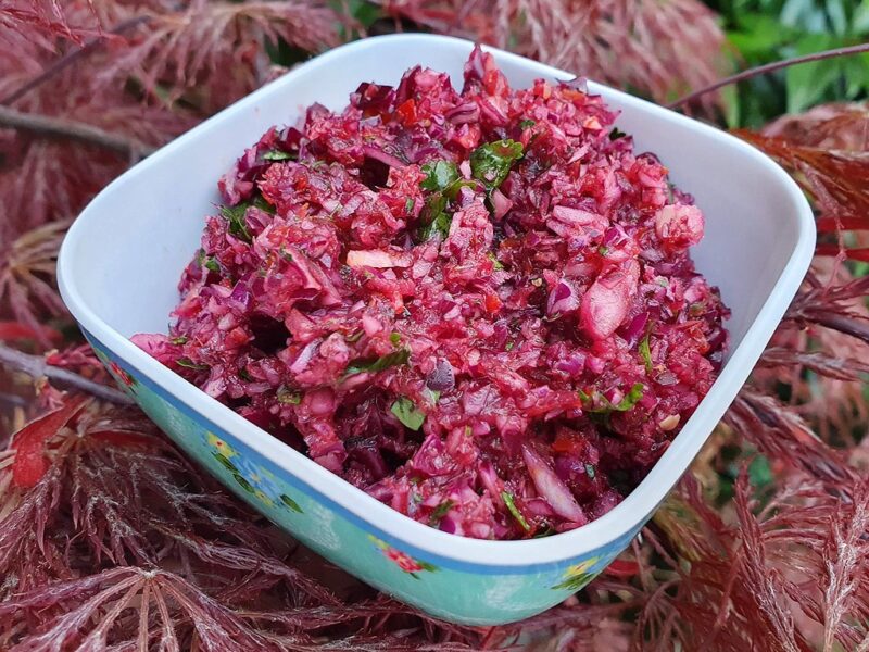 Beetroot and red cabbage salsa