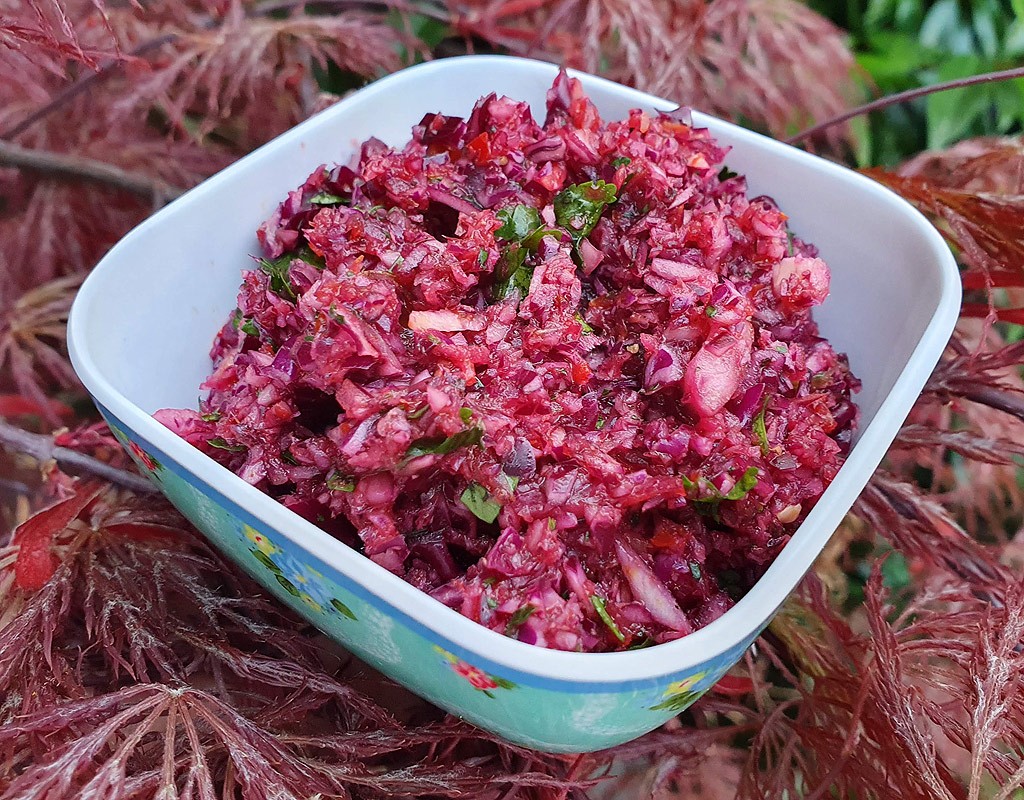 Beetroot and red cabbage salsa