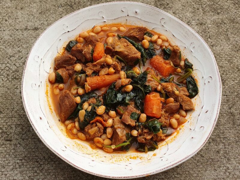 Lamb and bean paprika stew