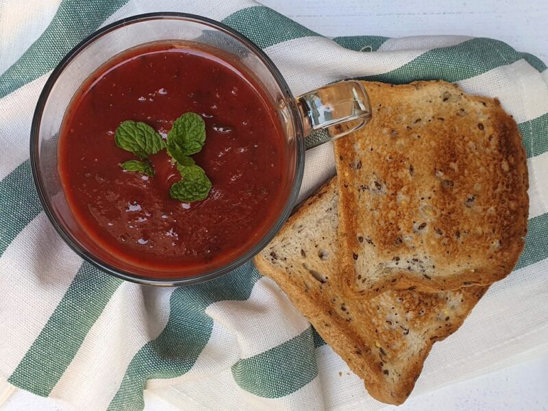 Roasted root vegetables soup