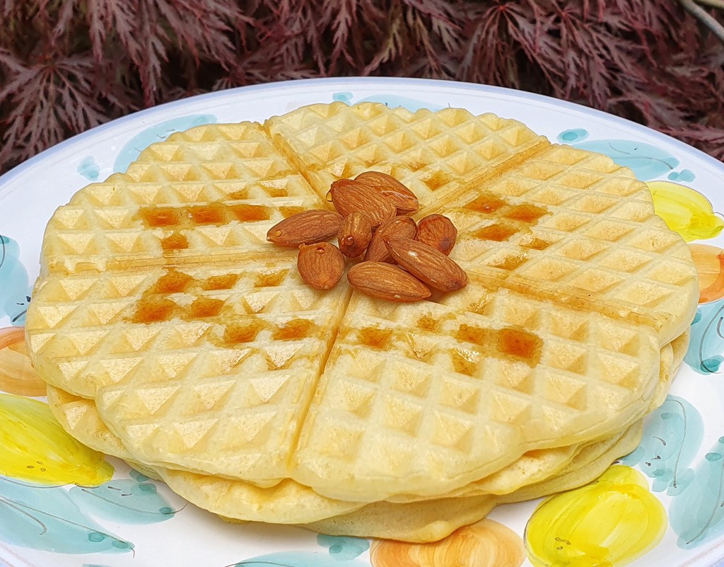 Gluten and dairy-free almond waffles