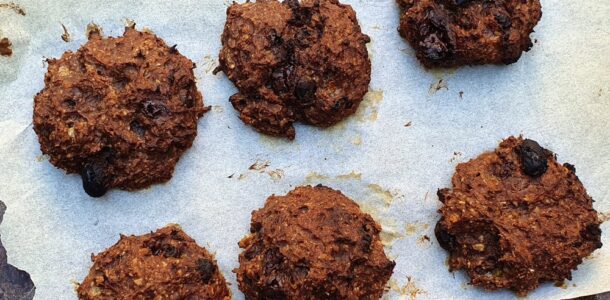 Oat, coconut and chocolate chip cookies
