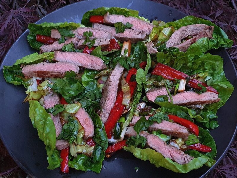 Teriyaki steak salad