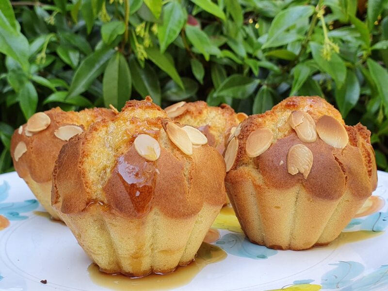 Gluten-free elderflower and almond muffins