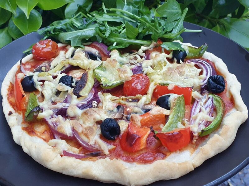 Gluten-free vegan pizza