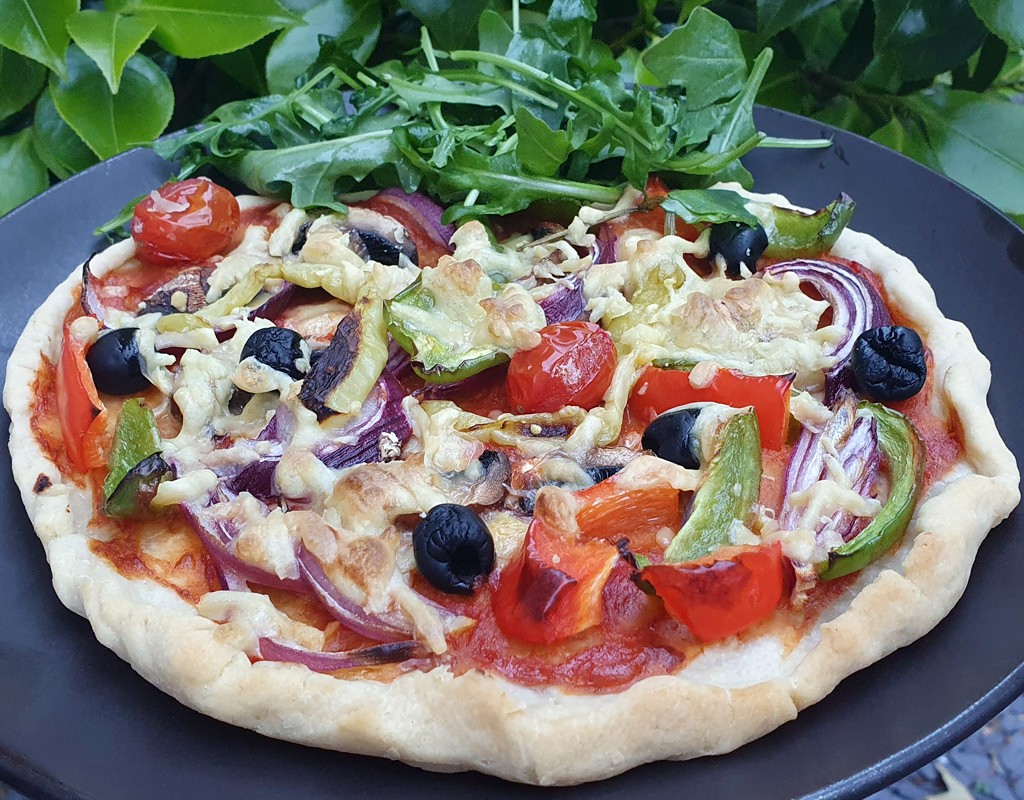 Gluten-free vegan pizza