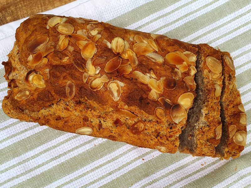 Vegan, gluten free banana and almond bread