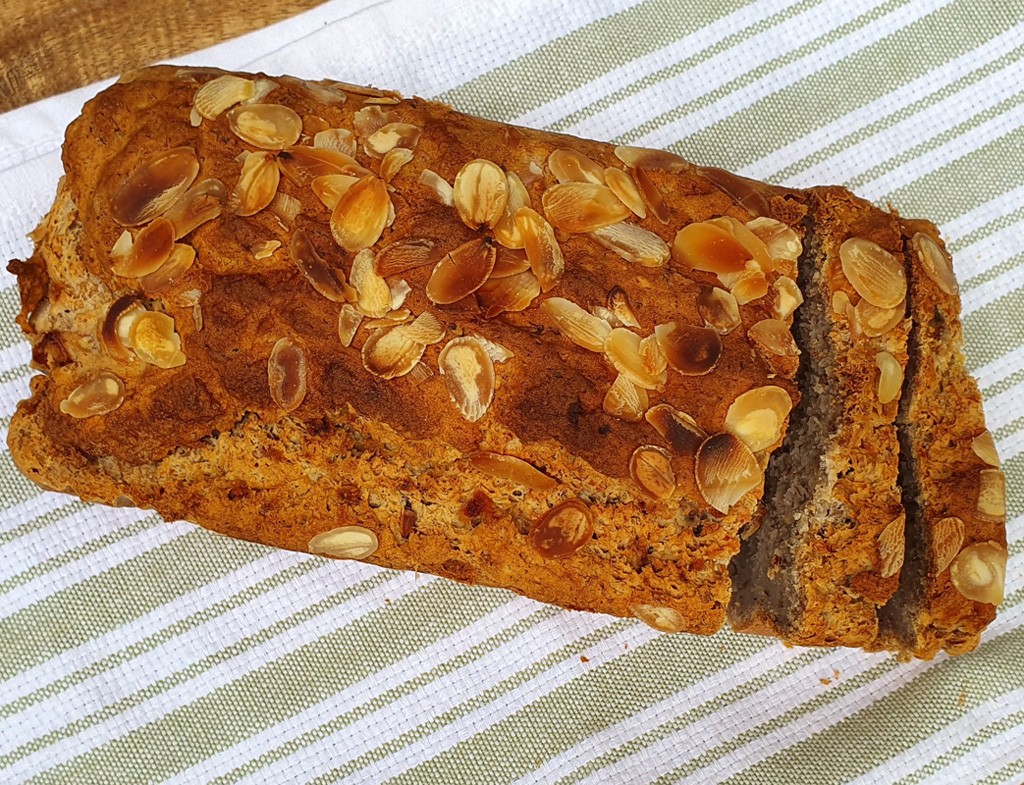 Vegan, gluten free banana and almond bread