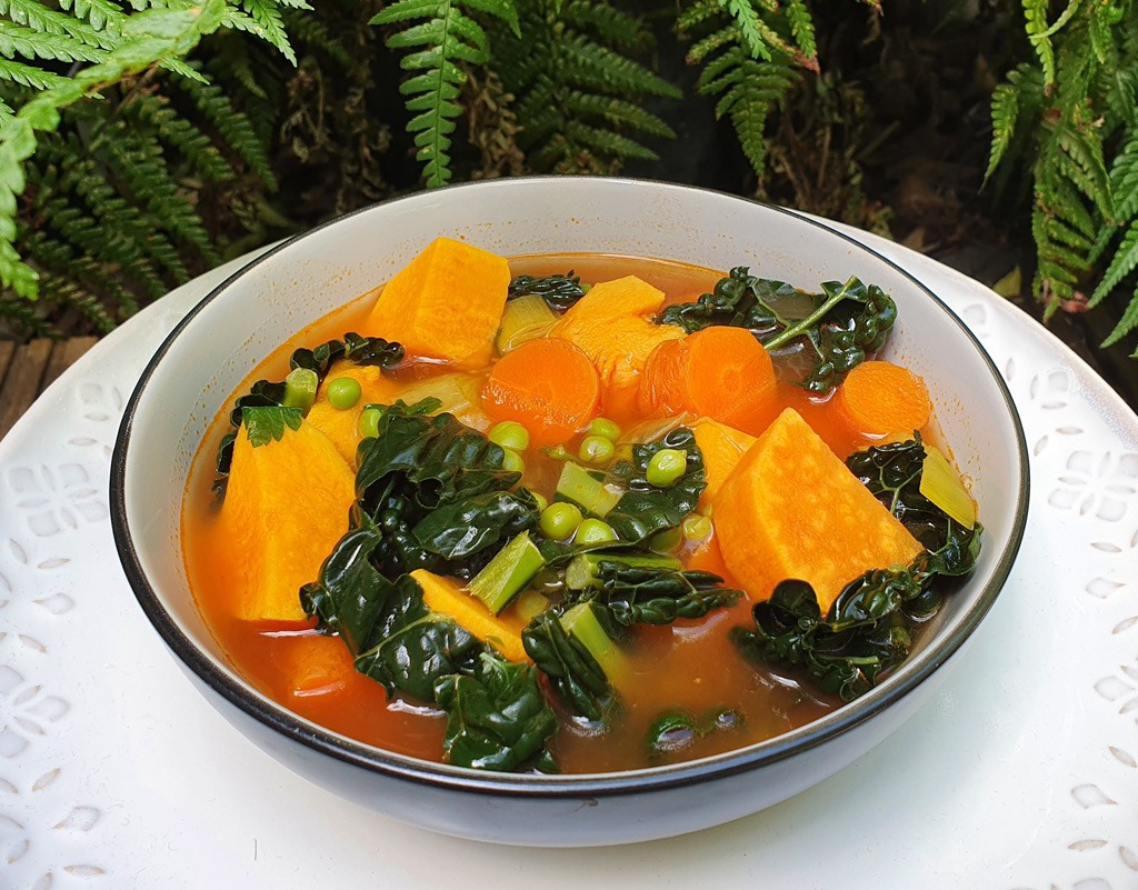 Spiced sweet potato soup